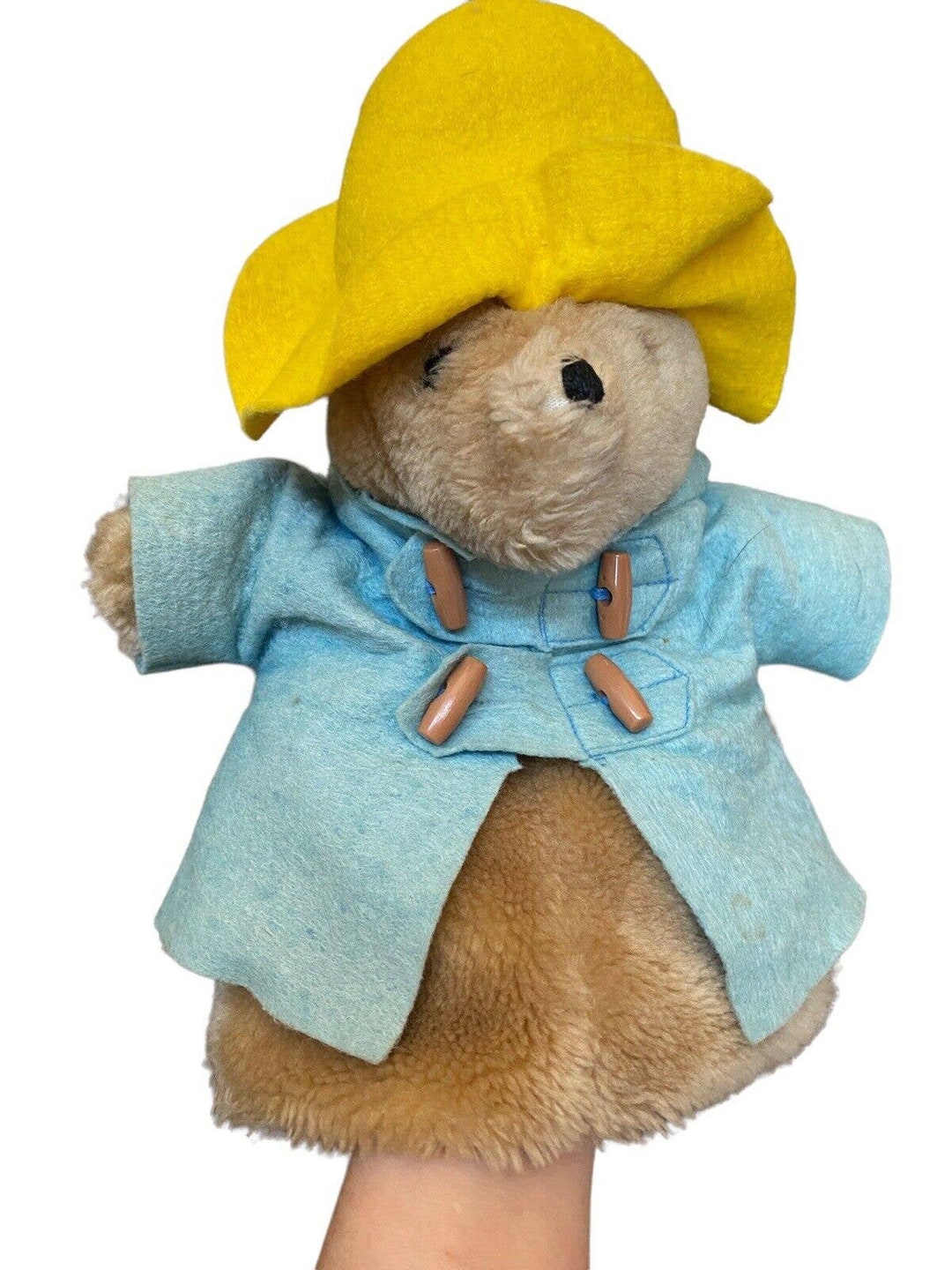 Vtg Eden Toys Paddington Bear Hand Puppet Plush 1981 80s Blue 11 Etsy