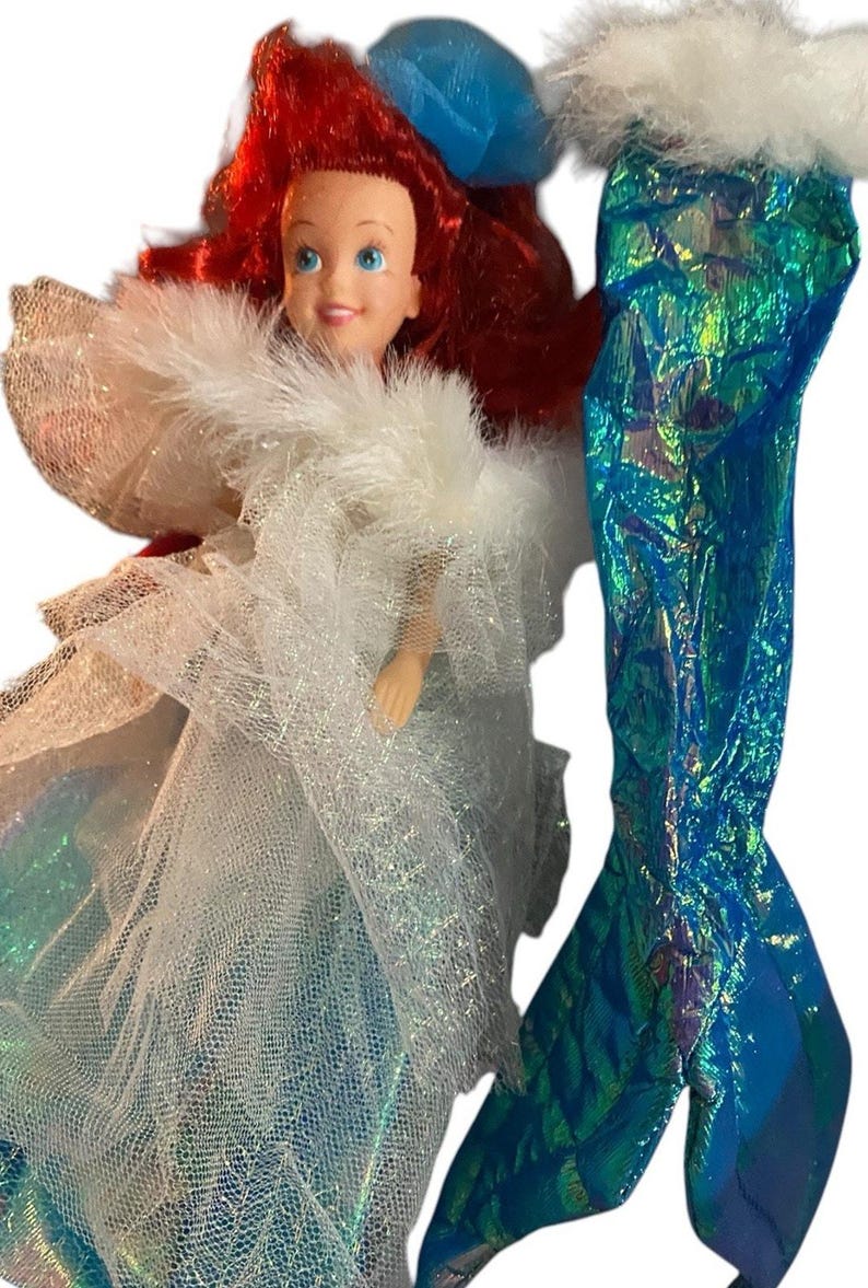 Disney Tyco Little Mermaid Holiday Ariel Doll Dress Tail Clamshell Bikini Top image 4