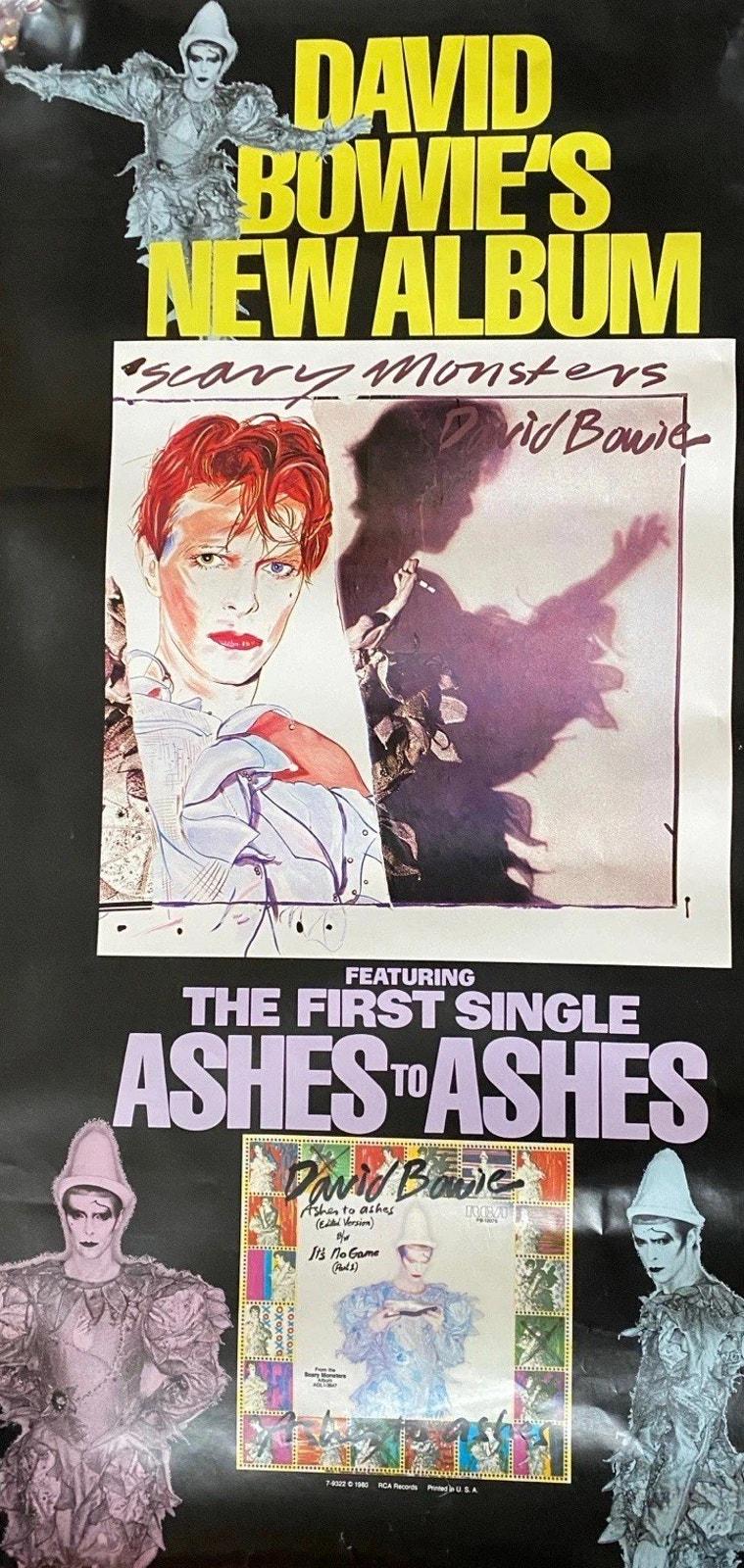Vtg David Bowie Scary Monsters New Album Poster 1980 Retail Promo 80s Music  - Etsy