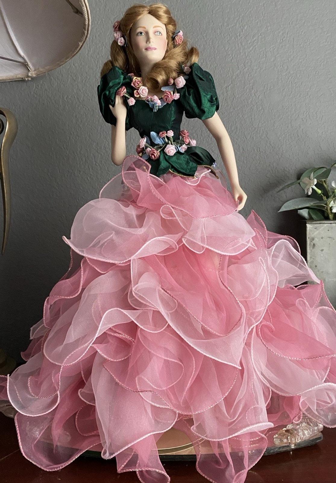 Franklin Mint Heirloom Doll Rose Princess Porcelain 21” Joyce