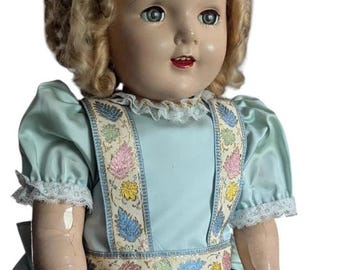Vintage 1930's Ideal Shirley Temple Blue Dot Dress & Onsie for 18"  Composition - Etsy