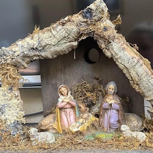 Vintage Nativity Set Creche Made in Italy Holy Family Christmas 1950s