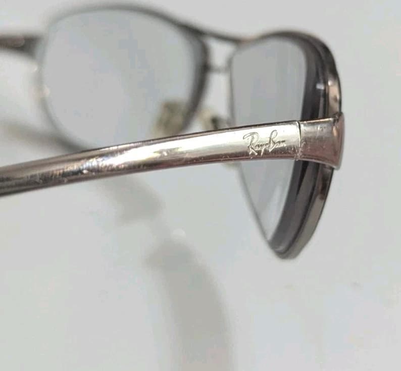 Ray Ban RB3342 Warrior Chrome Flex Hinge Wrap Frames 004/51 60 12 Eyeglasses image 11