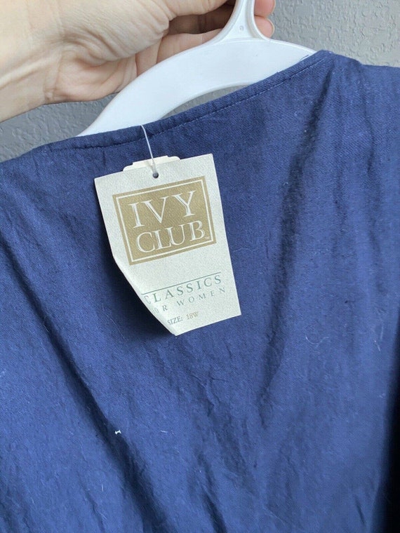 Vintage Ivy Club Classics Beaded Linen Like Vest … - image 4