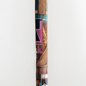 Jerrold Jerry Guy Kachina Doll Navajo Native Art Long Hair Totem Figure 23&quot; Vtg