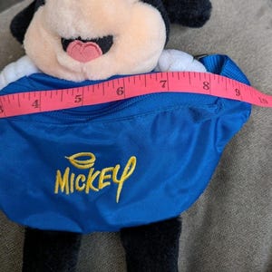 Vintage 90s Disney Mickey Mouse Plush Fanny Pack Waist Bag Blue Disneyland WDW image 11