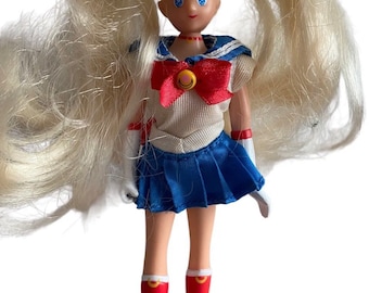 Mini muñeca vintage de Sailor Moon, años 90, Bandai Adventure, figura de 6 pulgadas, 1999, Serena