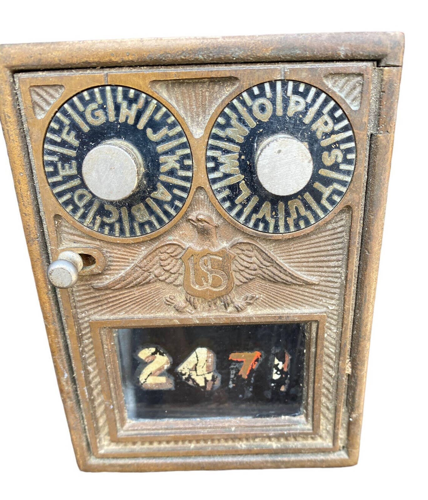 Antique Brass Post Office Door Mail Box Postal Corbin Eagle Antique Brass Post Office Door Mail Box Postal Corbin Eagle
