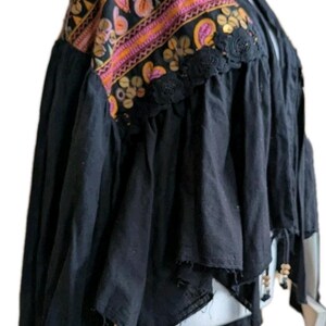 Free People Savannah Bed Jacket Boho Festival Embroidered Crop Cardigan M NWT image 7