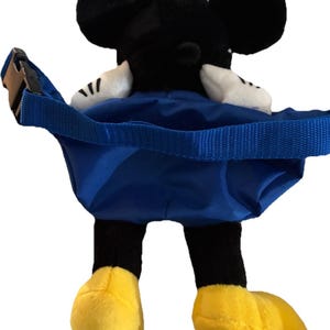 Vintage 90s Disney Mickey Mouse Plush Fanny Pack Waist Bag Blue Disneyland WDW image 5