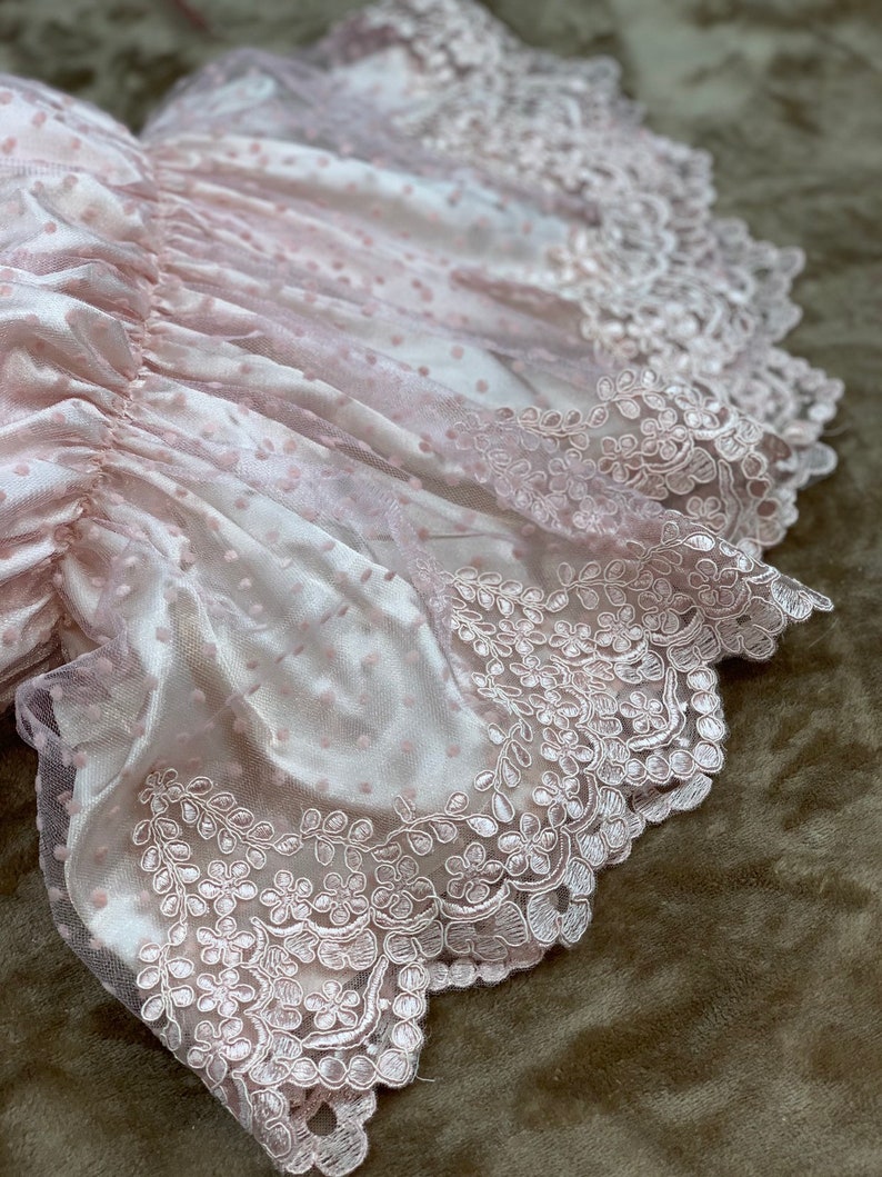 White gown for girls Pink off white slip gowns baptism gown| girls gown bell-sleeved gowns with bowknots christining gown