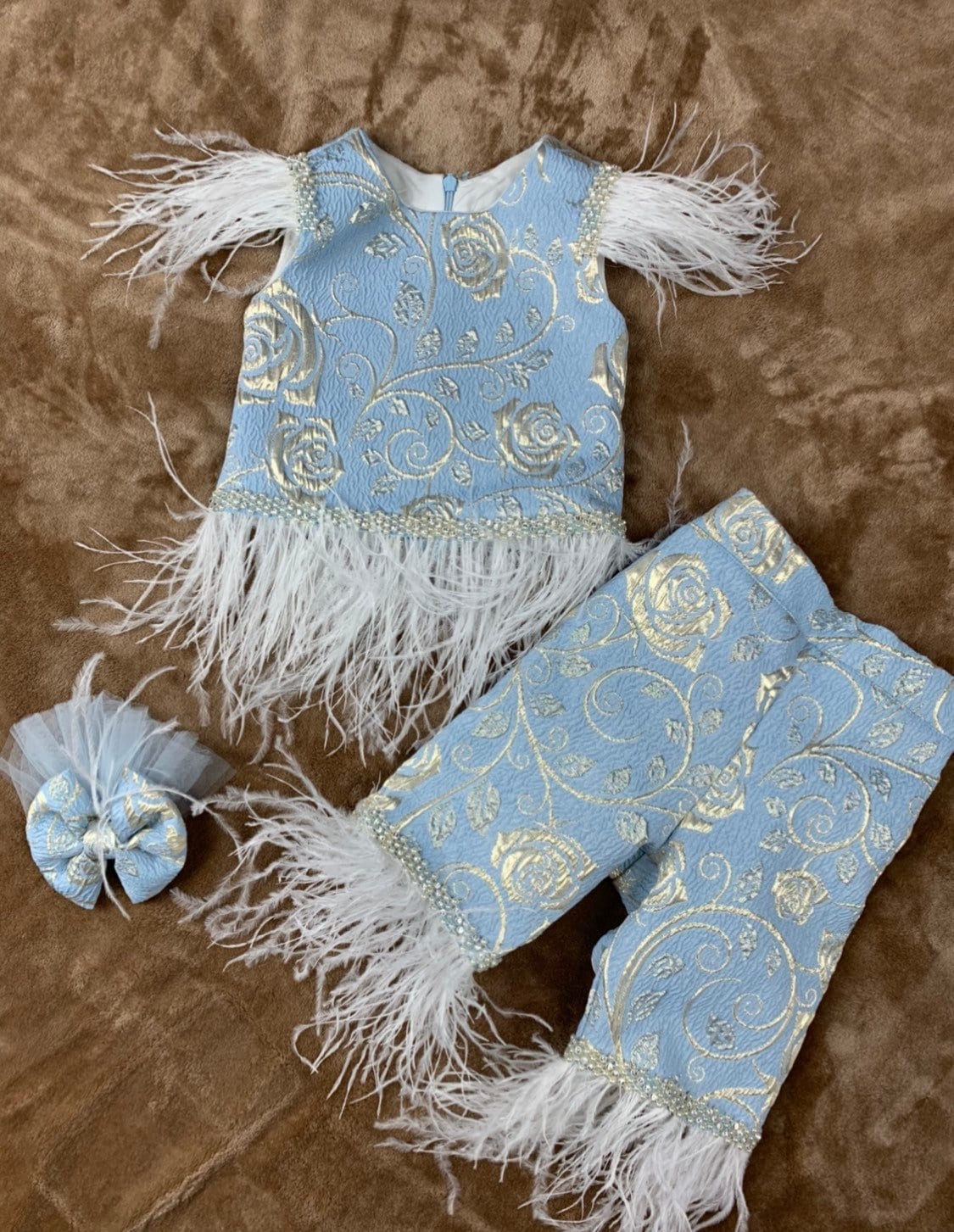 Girls Ourfit | Girls Feather Baby Take Home Outift Girl Birthday Outfit First Its A Princess