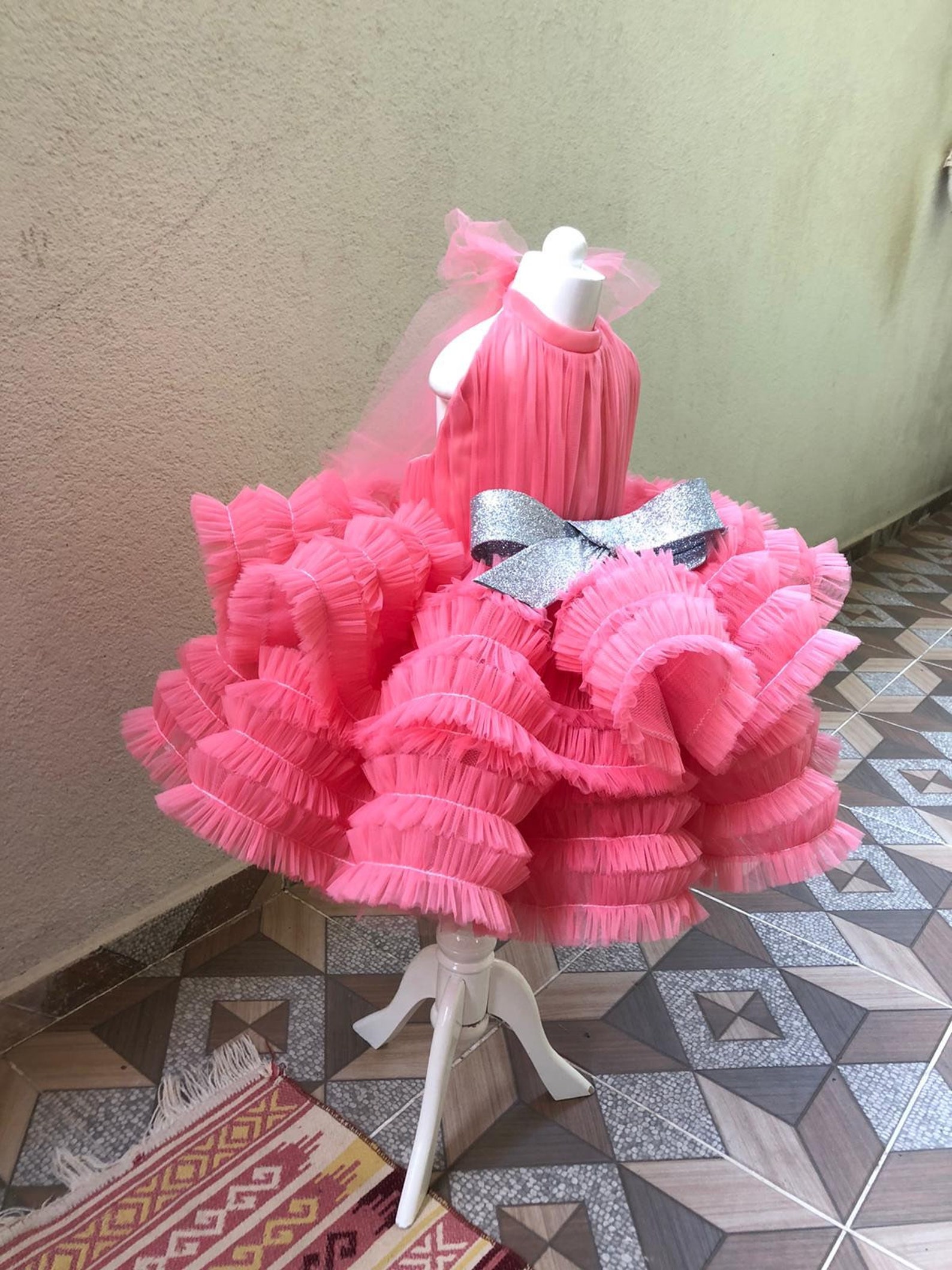 Hot Pink Birthday Dress Pageant Dress Barbie Dress Etsy