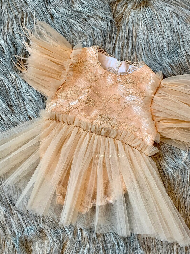 Girls ivory and lace romper feathers for girls lace romper