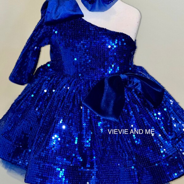 Little Girl Royal Blue Pageant Dress Etsy