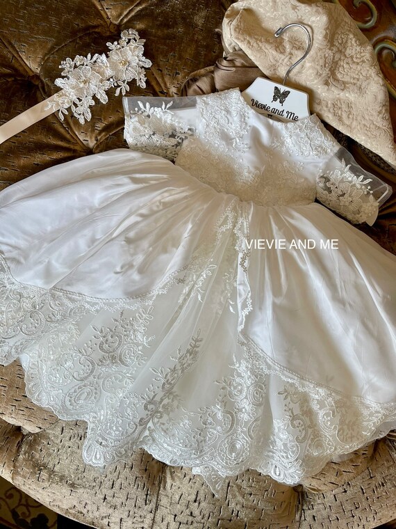 Jasmine Gown Baptism Gown Christening Gown White Gown Ivory Gown Etsy