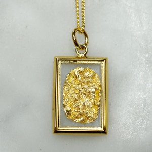 Australian 24 Carat Gold Leaf Pendant, Pendant, Gold Necklace, Australian Souvenir, Gold, Gift, Gold Jewellery, Fashion Jewellery