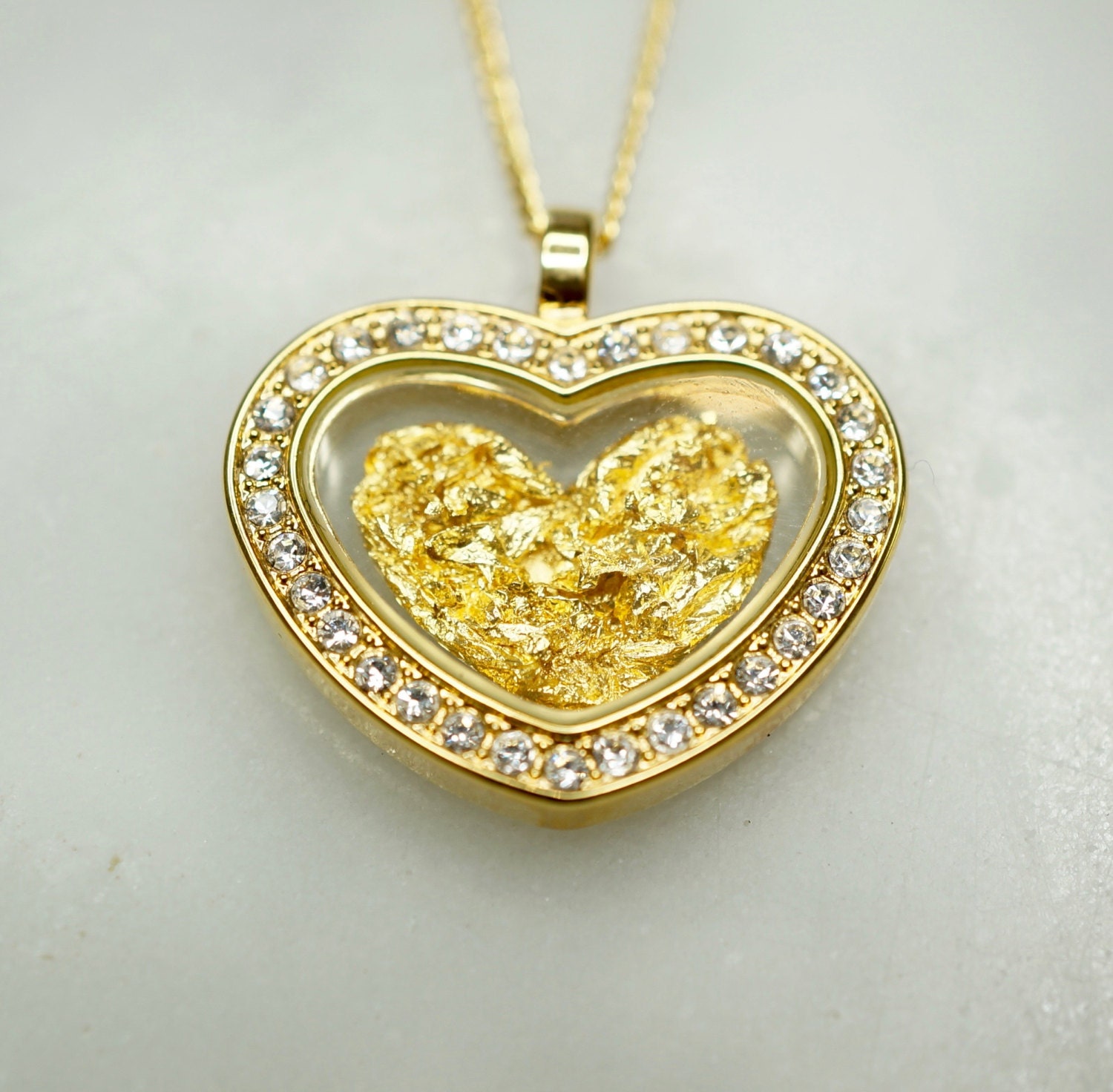Australian 24 Carat Gold Leaf Pendant, Pendant, Gold Necklace