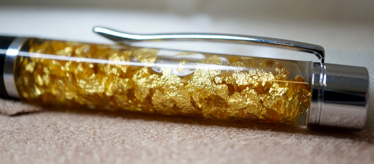 Australian 24 Carat Gold Leaf Pen, Gold Leaf, Pen, Mens Gifts, Novelty