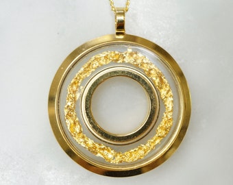 Australian 24 Carat Gold Leaf Pendant, Pendant, Gold Necklace, Australian Souvenir, Gold, Gift, Gold Jewellery, Fashion Jewellery