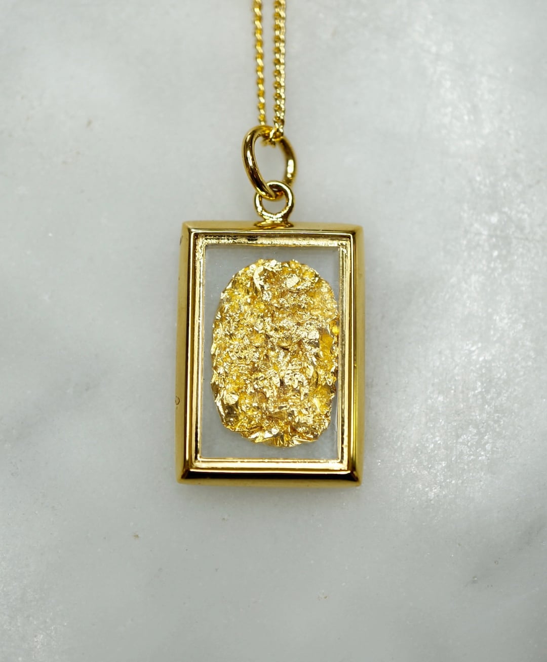 Australian 24 Carat Gold Leaf Pendant, Pendant, Gold Necklace