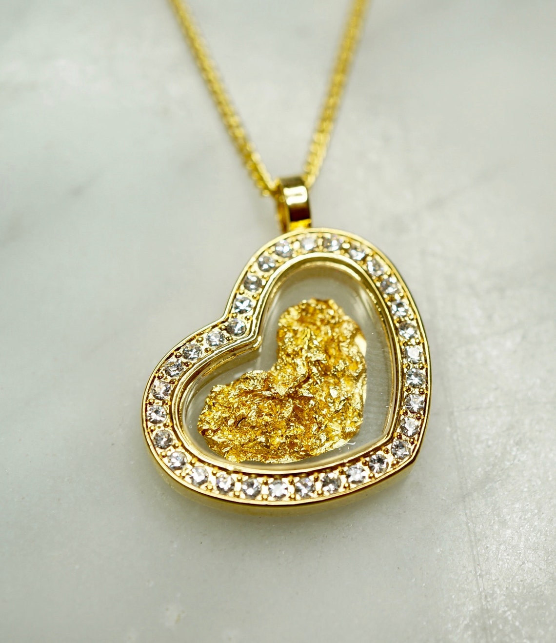 Australian 24 Carat Gold Leaf Pendant Gold Necklace - Etsy