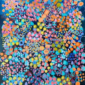 Bold colorful abstract floral painting, happy art, original abstract painting, colorful abstract painting, art for artcollectors, homedecor