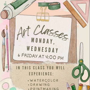 Art Class Flyer [DIGITAL FILE]