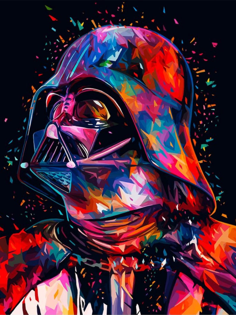 Darth Vader perler bead pattern 120 bead x 93 bead | Etsy