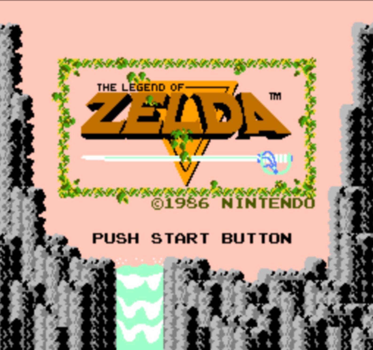 Legend of Zelda NES Start Screen Etsy