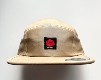 Strength & Heart - Khaki/Black, Forever 5 Panel Camp Hat