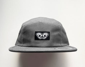 Strength & Heart - Grey/Black, Butterfly 5 Panel Camp Hat
