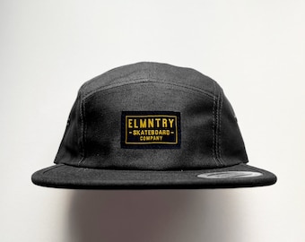 Elmntry - Black/Black, Team 5 Panel Camp Hat