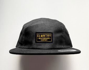 Elmntry - Black/Black, Cactus 5 Panel Camp Hat