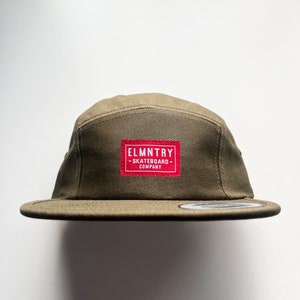 Elmntry - Olive/Red, Team 5 Panel Camp Hat