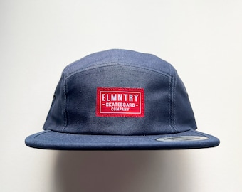 Elmntry - Navy Blue/Red, Team 5 Panel Camp Hat