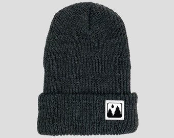 Elmntry - Charcoal/White, Icon Cuff Beanie