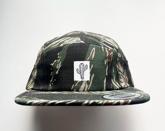 Elmntry - Tiger Camo, Cactus 5 Panel Camp Hat