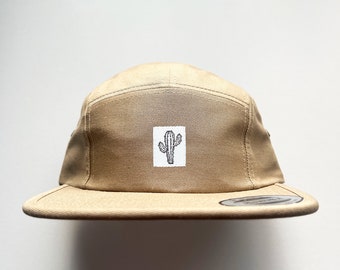 Elmntry - Khaki/White, Cactus 5 Panel Camp Hat