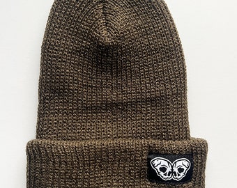 Strength & Heart - Olive/Black, 'Til Death Butterfly Cuff Beanie