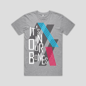 Analog Bones - Heather Grey/Multi Color, 10 Year Anniversary, Blast Beat T-Shirt
