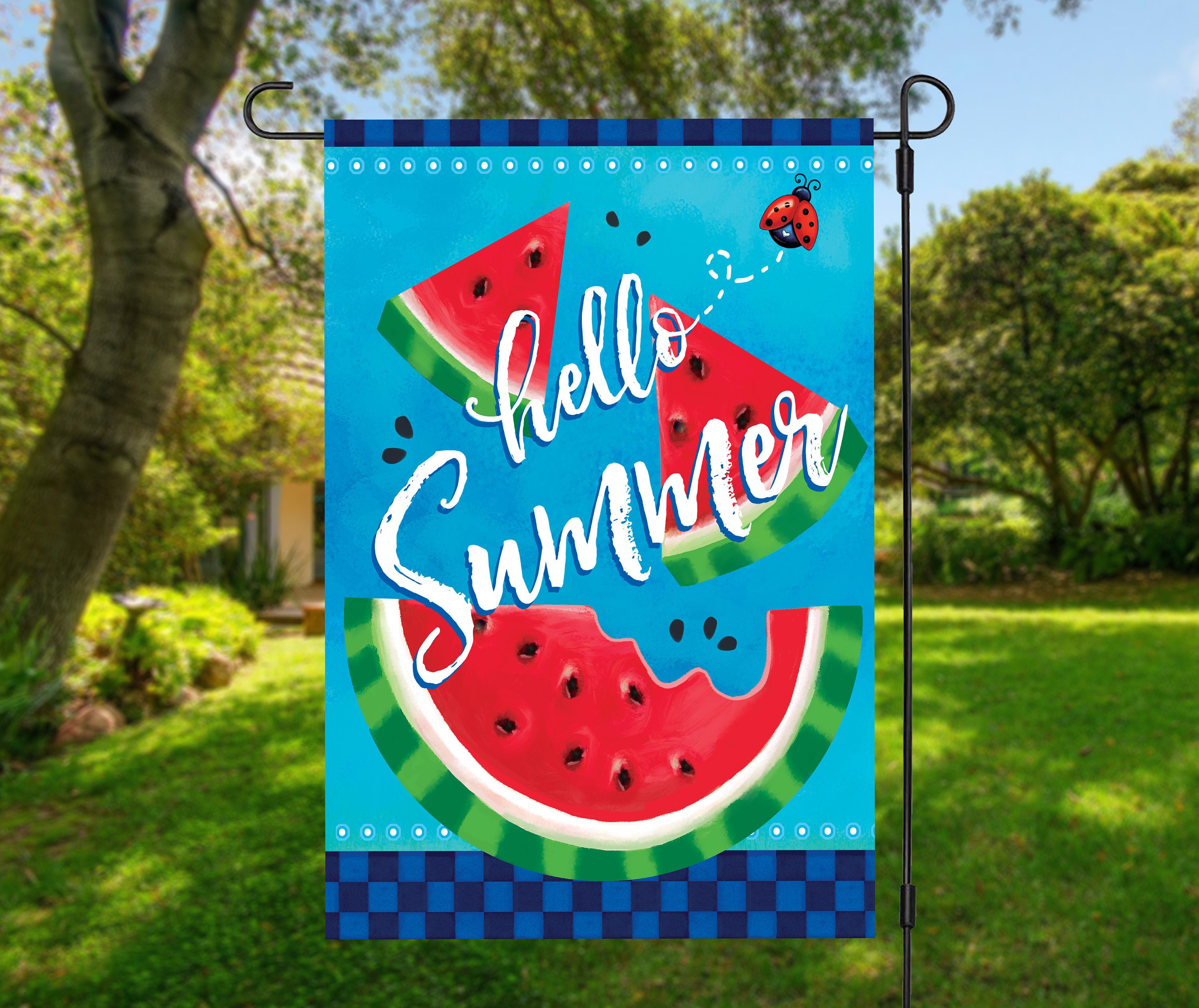 Bandera de jardín personalizado verano arte de patio fiesta | Etsy