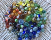Marbles Lot of 94 Vintage Marbles Glass Marbles Vintage Toys Games 1940s 1950s 1960s
