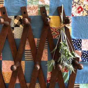 Antique Coat Rack Vintage Wooden Coat Rack Clothes Hanger Apron Rack Vintage Home Decor