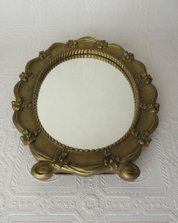 Vintage Vanity Mirror Syroco Wood Tabletop Syracuse Vintage Vanity Mirror Syroco Wood