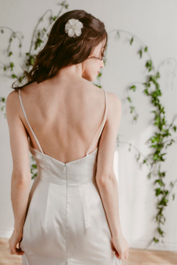 Satin Slip Gown Satin Slip Dress Wedding Dress Wedding Etsy