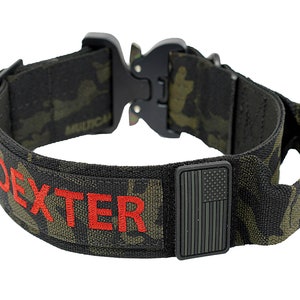 2&quot; Extreme Personalized Tactical Dog Collar with Grab Handle