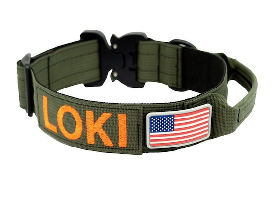 Personalisierte 1,5 "Metallschnalle Hundehalsband mit Griff - Etsy.de