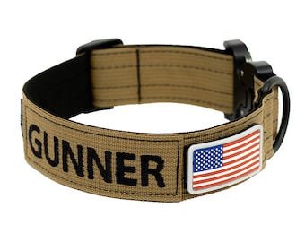 Personalized 1.5" Extreme Tactical Dog Collar with Durable Metal Buckle