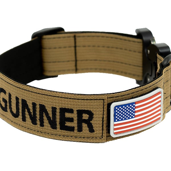 Personalized 1.5" Extreme Tactical Dog Collar with Durable Metal Buckle